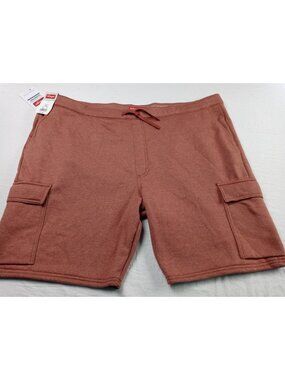 Wrangler Athletic Fit Unlimited BROWN 2XL  Shorts Flex Waistband pocket cargo
